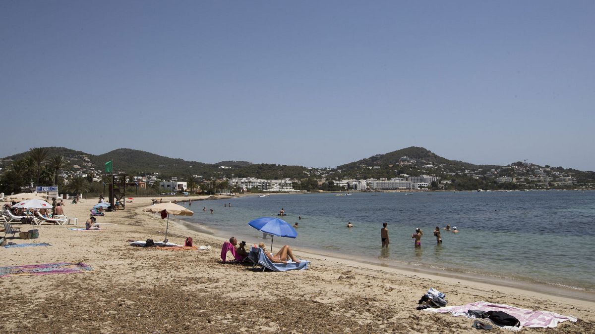 La plage de Talamanca à Ibiza, le 31 juillet 2020
