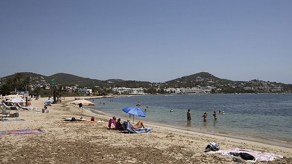 La plage de Talamanca à Ibiza, le 31 juillet 2020 La plage de Talamanca à Ibiza, le 31 juillet 2020