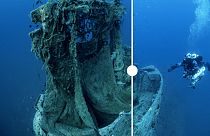 Une épave de sous-marin débarrassée de ses "filets fantômes"
