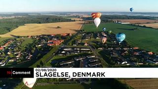 شاهد: 12 شخصا يتنافسون على لقب "بطل ركوب المنطاد" في الدنمارك
