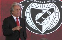 Jorge Jesus durante a apresentação no Seixal
