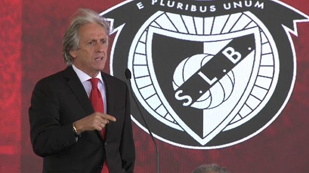 Jorge Jesus durante a apresentação no Seixal Jorge Jesus durante a apresentação no Seixal