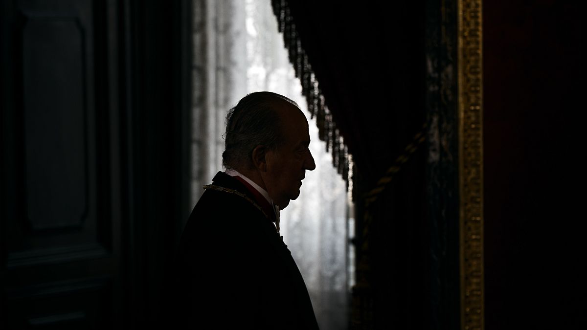 Juan Carlos, le 9 juin 2014 au palais royal de Madrid