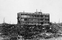 Hiroşima'da atom bombası atıldıktan birkaç gün sonra çekilen bir fotoğraf. Ağustos 1945.