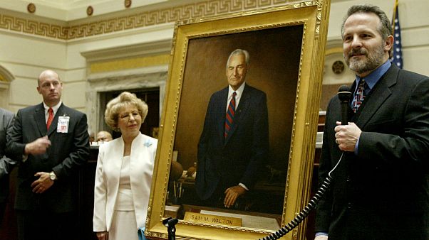Portrait of Sam Walton, Wal-Mart founder Portrait of Sam Walton, Wal-Mart founder