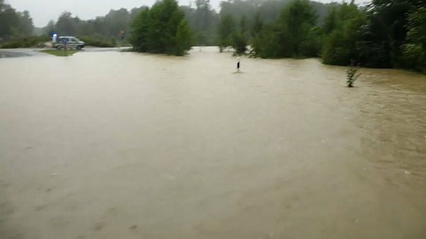 Unwetter in Bayern, Slowenien und Kroatien Unwetter in Bayern, Slowenien und Kroatien
