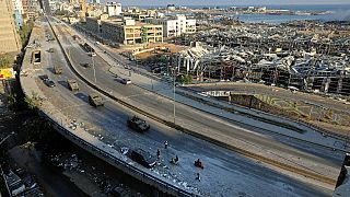 The aftermath of Tuesday's blast is seen at the port of Lebanon's capital Beirut, on August 5, 2020. 