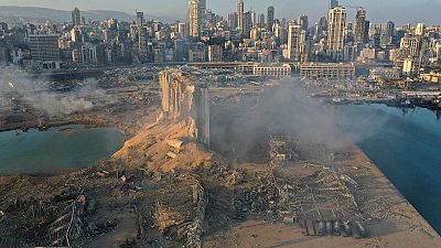 An explosion hit  Beirut, Lebanon