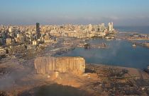 Aterrador aspecto del puerto de Beirut tras la explosión de nitrato de amonio