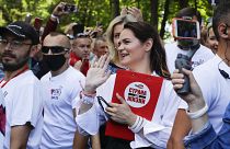 Svetlana Tikhanovskaya rally