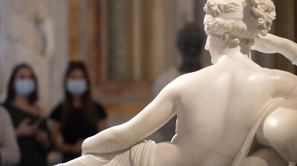 Pauline Borghese als Siegreiche Venus, ca. 1805–1808, Antonio Canova Pauline Borghese als Siegreiche Venus, ca. 1805–1808, Antonio Canova
