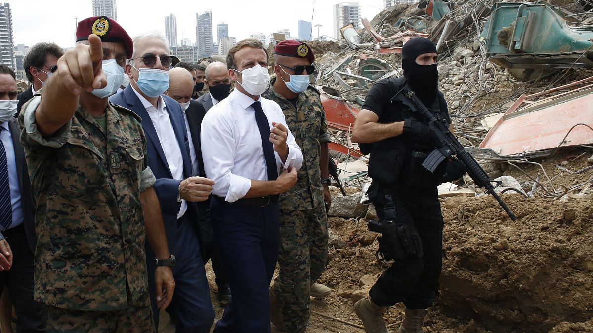 Ο πρόεδρος της Γαλλίας Μακρόν επισκέπτεται τη Βηρυτό