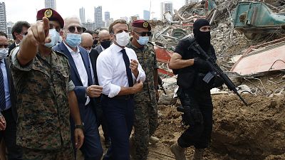 Ο πρόεδρος της Γαλλίας Μακρόν επισκέπτεται τη Βηρυτό