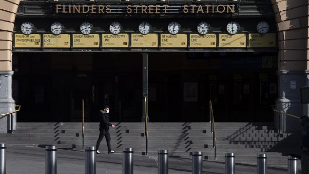 Flinders Street Station is quiet during lockdown due to the continuing spread of the coronavirus in Melbourne Flinders Street Station is quiet during lockdown due to the continuing spread of the coronavirus in Melbourne