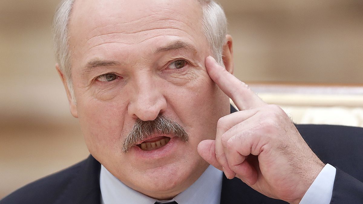 Lukashenko durante una conferencia de prensa en Minsk