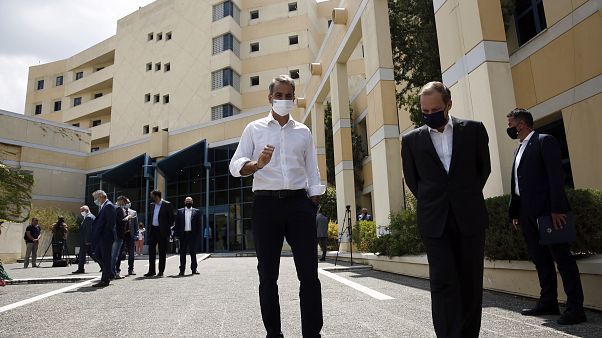 Στο Υπουργείο Μεταφορών ο Έλληνας πρωθυπουργός Κυριάκος Μητσοτάκης Στο Υπουργείο Μεταφορών ο Έλληνας πρωθυπουργός Κυριάκος Μητσοτάκης
