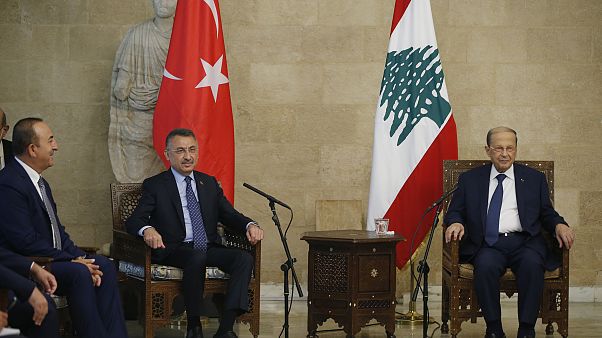 Cumhurbaşkanı Yardımcısı Fuat Oktay ve Dışişleri Bakanı Meclüt Çavuşoğlu Lübnan Cumhurbaşkanı Michel Aoun'la görüştü Cumhurbaşkanı Yardımcısı Fuat Oktay ve Dışişleri Bakanı Meclüt Çavuşoğlu Lübnan Cumhurbaşkanı Michel Aoun'la görüştü