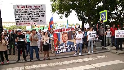 Жители Хабаровска продолжают выходить на улицы