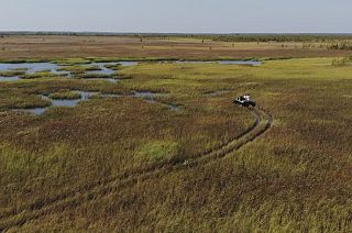 Dried-up lakes are one of the most visible signs that the permafrost is breaking-up in western Siberia