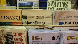 كشك لبيع الصحف في هونغ كونغ في 15 يوليو 2020