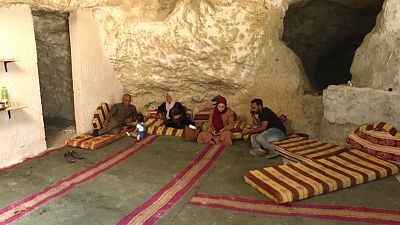 Una familia palestina vive en una cueva en Cisjordania 