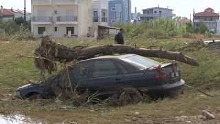 Residents of Greek island face storm and flooding aftermath