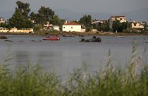Inundaciones en la isla griega de Eubea