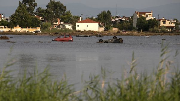 Inundaciones en la isla griega de Eubea Inundaciones en la isla griega de Eubea