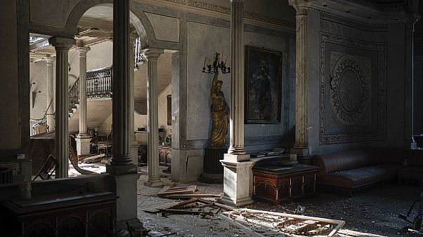 Le palais Sursock à Beyrouth après l'explosion du 4 août 2020 Le palais Sursock à Beyrouth après l'explosion du 4 août 2020
