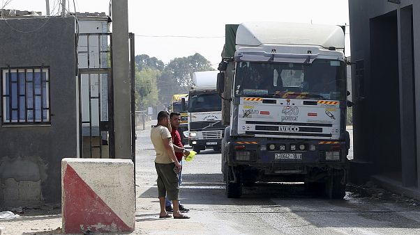 İsrail ile Gazze arasındaki Kerem Ebu Salim (Kerem Shalom) sınır kapısı İsrail ile Gazze arasındaki Kerem Ebu Salim (Kerem Shalom) sınır kapısı
