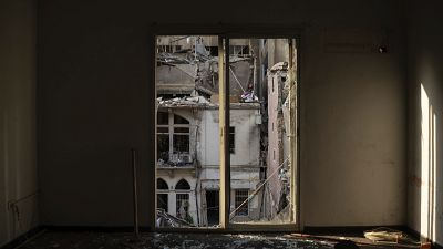 Разрушенный дом одного из кварталов Бейрута после взрыва 4 августа