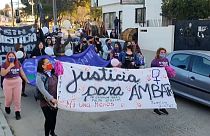Manifestación por el asesinato de Ámbar Cornejo