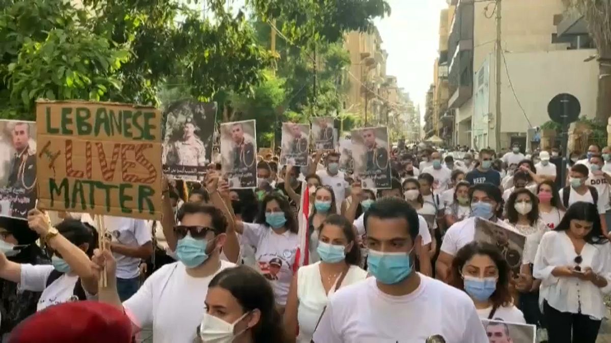 Un protesta contra el sistema político en el Líbano