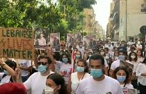 Un protesta contra el sistema político en el Líbano