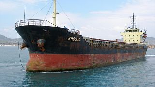 Patlamaya sebep olan amonyum nitratı taşıyan Rhosus gemisi, Yunanistan, 19 Nisan 2013