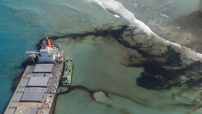 آغاز عملیات پاکسازی سواحل موریس از آلودگی ناشی از دو نیم شدن شناور ژاپنی