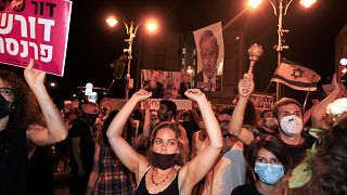 من المظاهرات المطالبة باستقالة نتنياهو