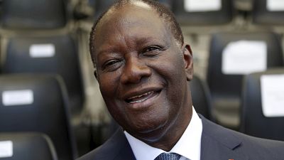 Alassane Ouattara aux cérémonies du 75ème anniversaire du Débarquement de Provence, à Saint-Raphael, le 15 août 2019