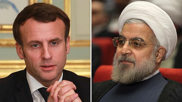 امانوئل ماکرون و حسن روحانی امانوئل ماکرون و حسن روحانی