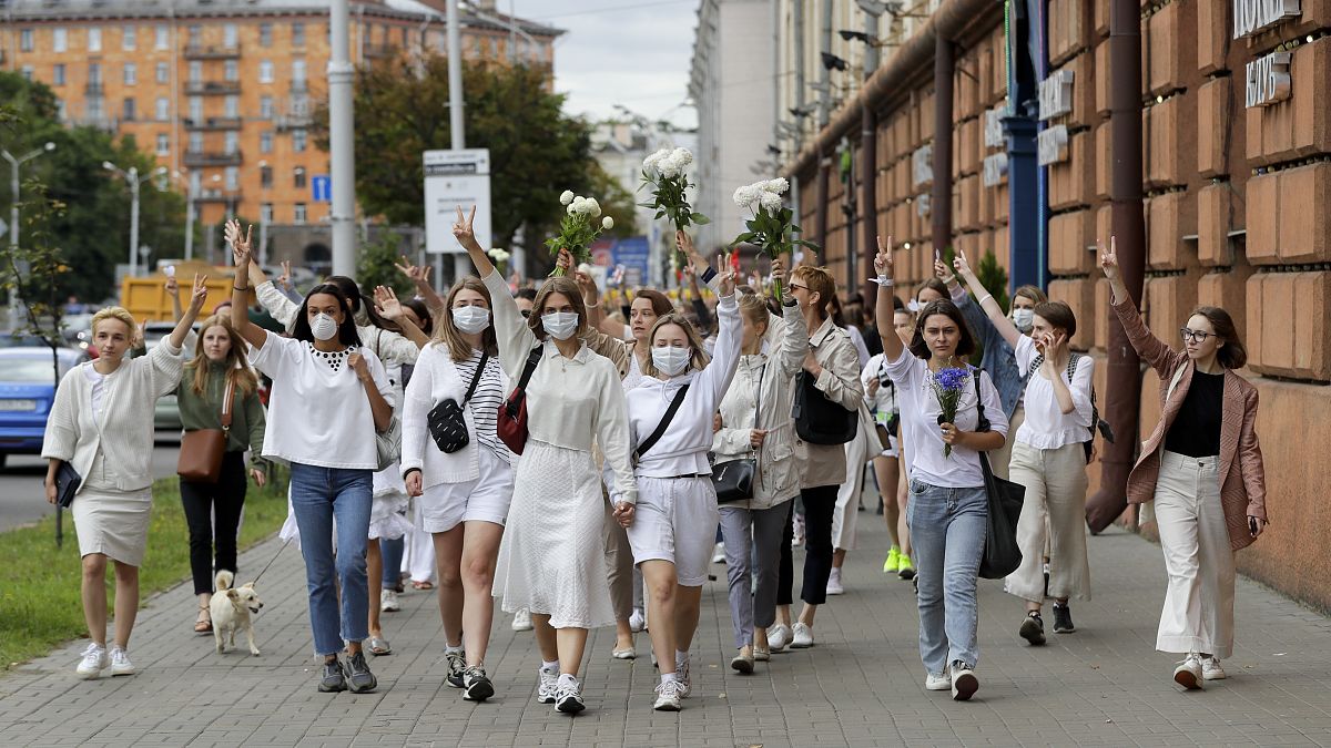 من المظاهرات في بيلاروس 