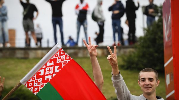 Участники акции протеста в Минске Участники акции протеста в Минске