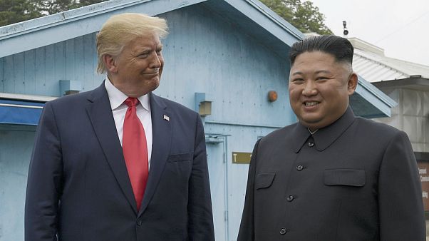 President Donald Trump meets with North Korean leader Kim Jong Un at the border village of Panmunjom in the Demilitarized Zone, South Korea President Donald Trump meets with North Korean leader Kim Jong Un at the border village of Panmunjom in the Demilitarized Zone, South Korea