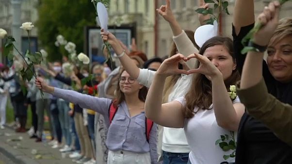 Живая цепь в Минске - кадр из видео Живая цепь в Минске - кадр из видео