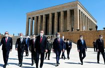 President Erdogan visit the mausoleum of Ataturk