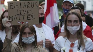 Протесты белорусов в Варшаве