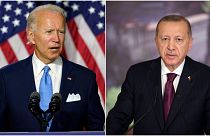 الرئيس التركي رجب طيب إردوغان والمرشح الديمقراطي للانتخابات الأمريكية جو بايدن