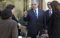Former Lebanese Prime Minister Rafik Hariri on Feb. 14, 2005 in Beirut, Lebanon.