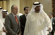 Juan Carlos I con el príncipe heredero de Abu Dabi, Mohammed bin Zayed Al-Nahyan