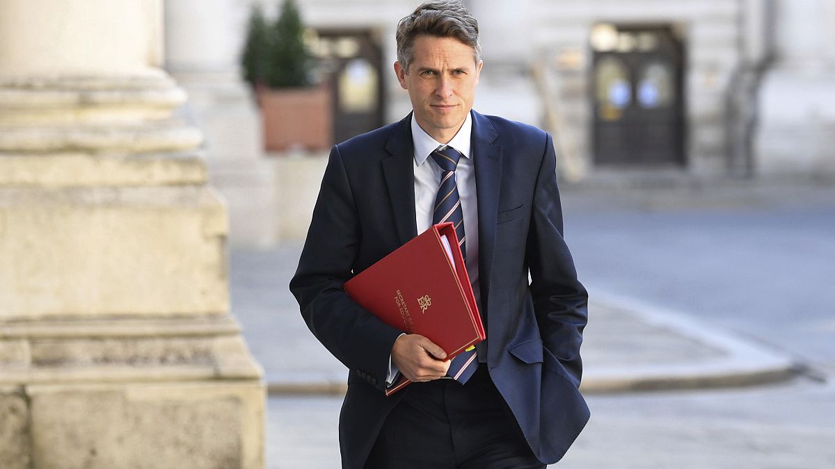 Gavin Williamson, then education minister, arrives at the Foreign and Commonwealth Office (FCO), ahead of a government Cabinet meeting, in London, Tuesday July 21, 2020. 
