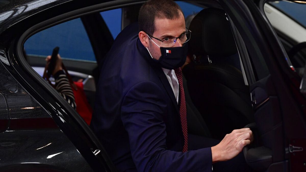 Malta's Prime Minister Robert Abela arrives for an EU summit at the European Council building in Brussels, Friday, July 17, 2020